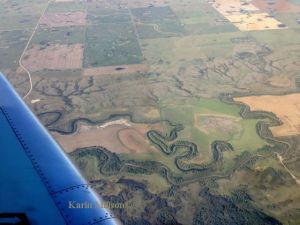 aerial sask fields and rivers