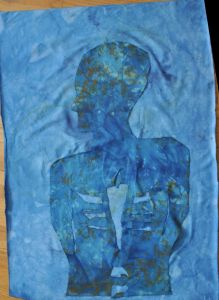 rust figure over dyed placement c