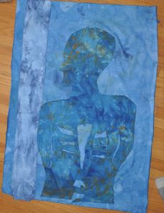 rust figure over dyed