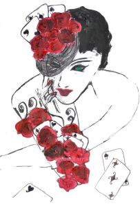 alice in wonderland body paint floral jewellry 1