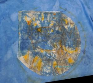 dyed moon on background