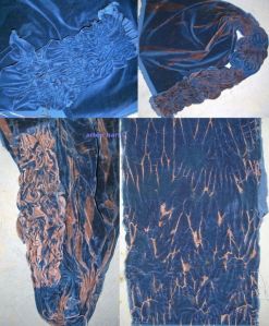 discharging velveteen